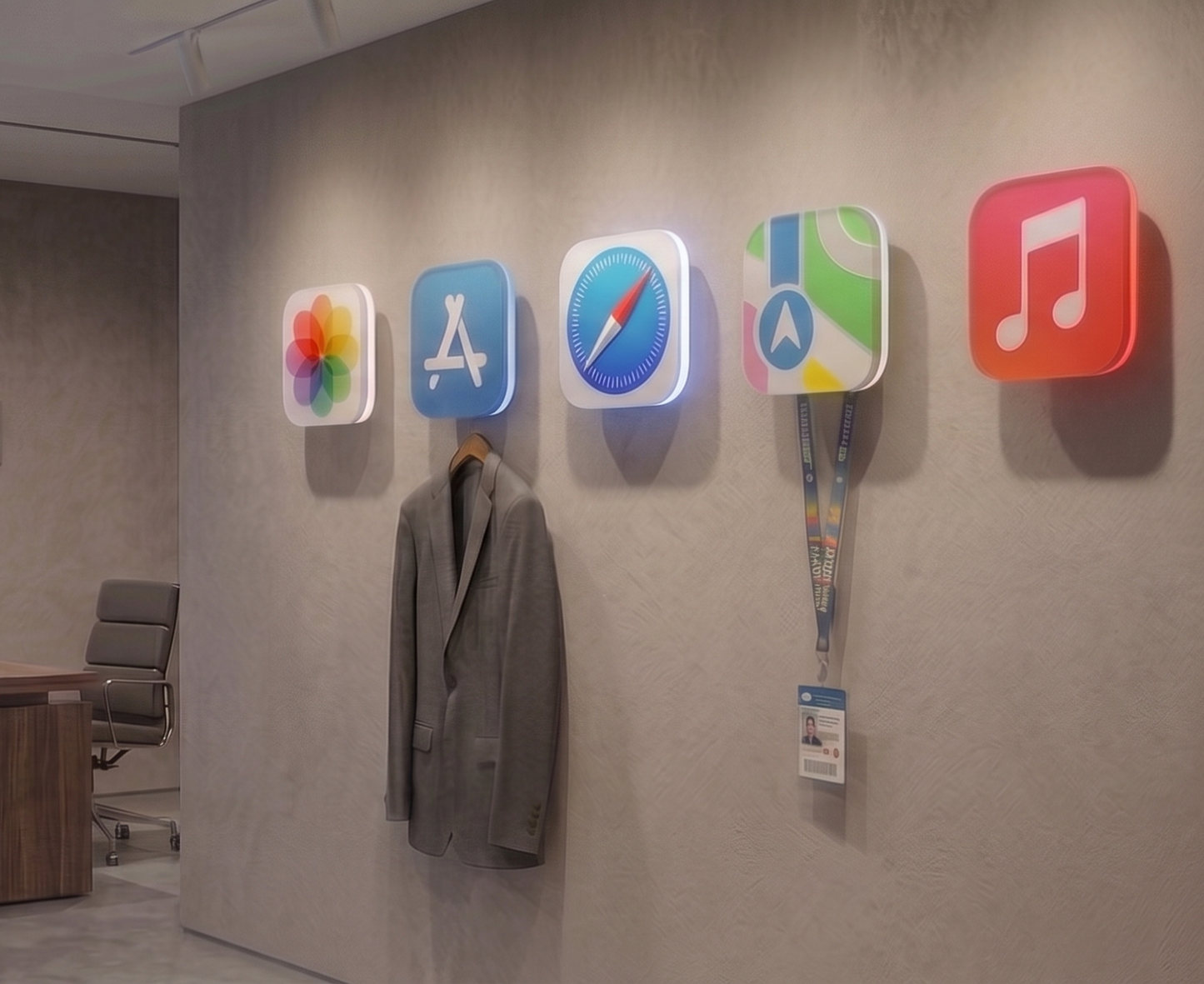 iOS Acrylic Wall Hook