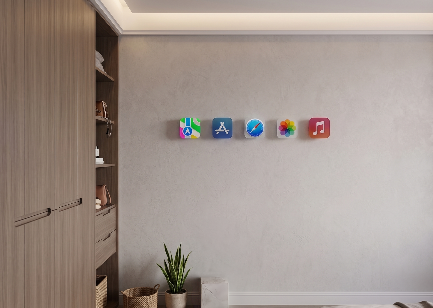 iOS Acrylic Wall Hook - Pack of 5
