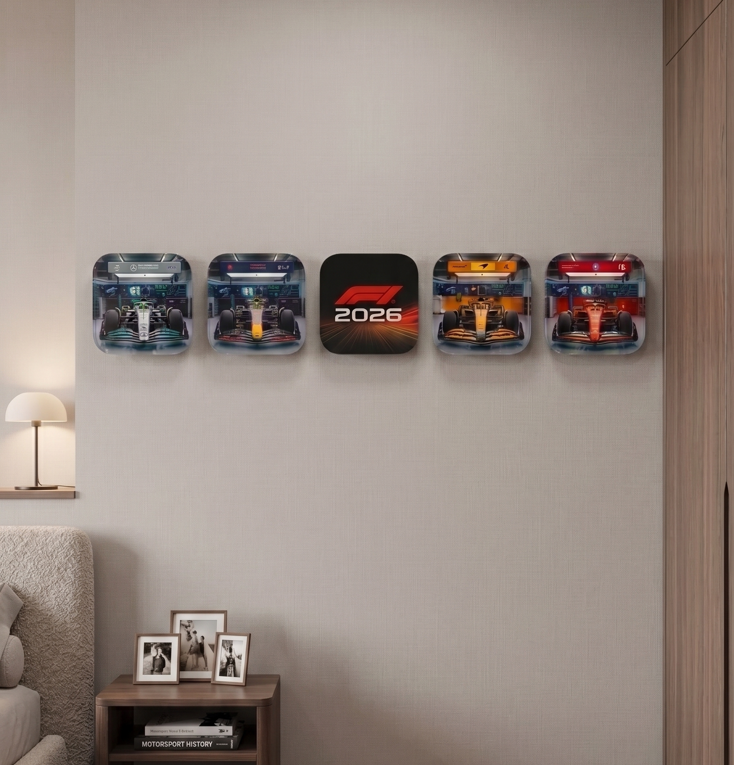 F1 2026 Acrylic Wall Hook - Pack of 5