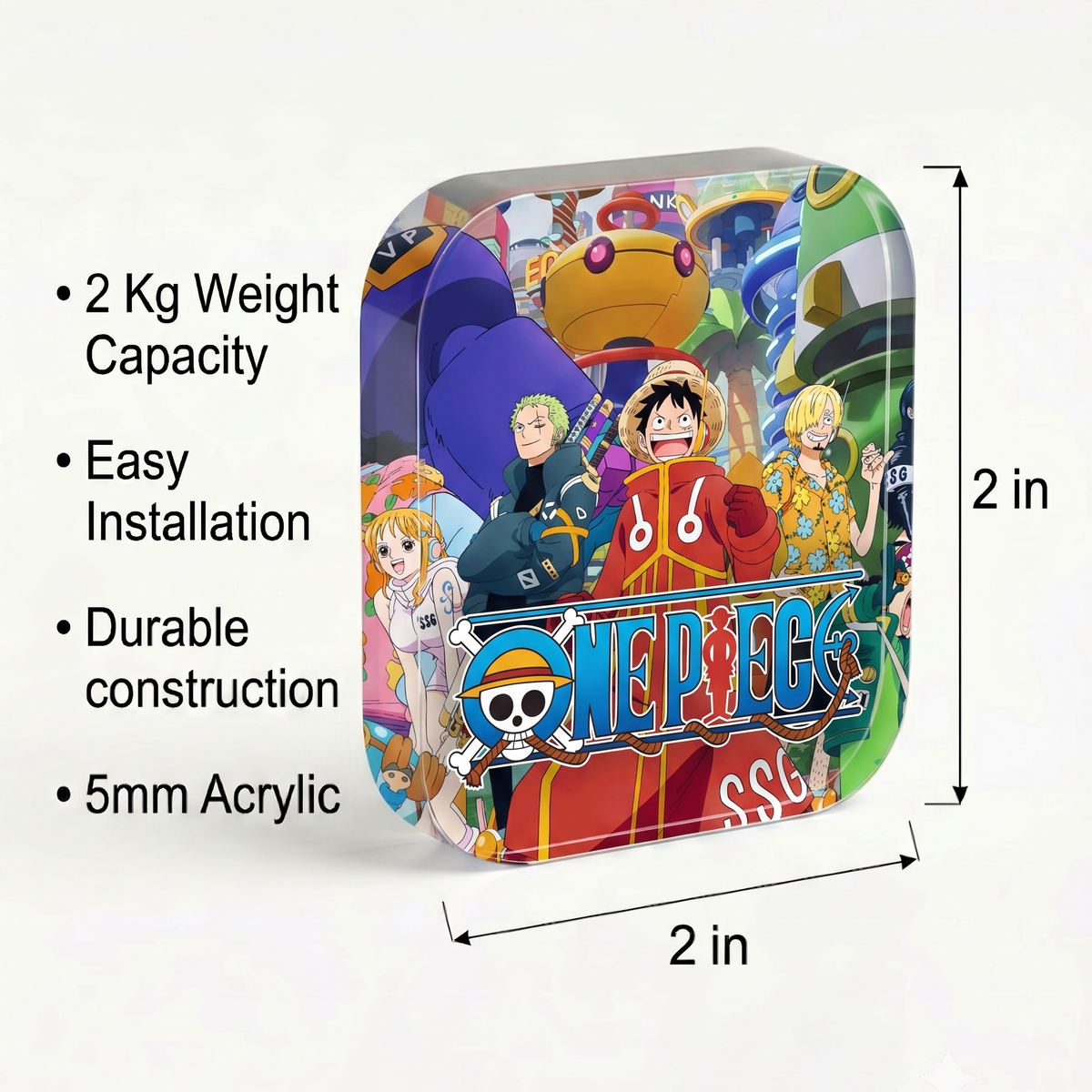 ONEPIECE Acrylic Wall Hook - Pack of 5