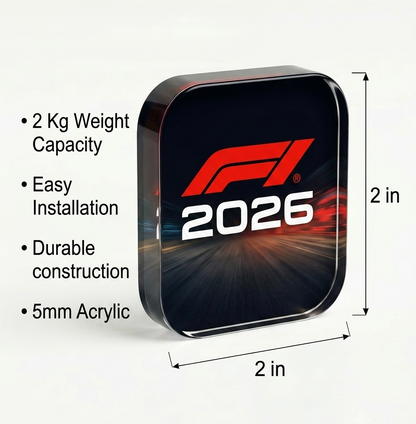 F1 2026 Acrylic Wall Hook - Pack of 5